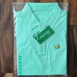 Brand New Masters green and white polo